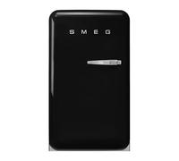 Smeg, FAB10LBL6 Réfrigérateur Table Top Vintage 1 Porte, 122L, Charnières à Gauche, Froid Statique, Congélateur 17L, 1 Clayette Réglable, 1 Bac Légumes et Éclairage LED, H 97cm, Noir