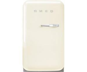 Smeg, FAB5LCR6 Réfrigérateur Minibar Vintage une Porte, 34L, Charnières à Gauche, Froid Statique, 2 Clayettes Réglables, Porte-Bouteilles et Éclairage LED, H 72,5cm, Crème
