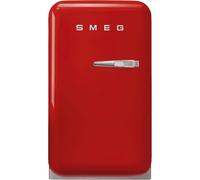 Smeg, FAB5LRD6 Réfrigérateur Minibar Vintage une Porte, 34L, Charnières à Gauche, Froid Statique, 2 Clayettes Réglables, Porte-Bouteilles et Éclairage LED, H 72,5cm, Rouge