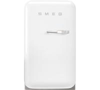 Smeg, FAB5LWH6 Réfrigérateur Minibar Vintage une Porte, 34L, Charnières à Gauche, Froid Statique, 2 Clayettes Réglables, Porte-Bouteilles et Éclairage LED, H 72,5cm, Blanc