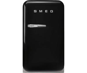 Smeg, FAB5RBL6 Réfrigérateur Minibar Vintage une Porte, 34L, Charnières à Droite, Froid Statique, 2 Clayettes Réglables, Porte-Bouteilles et Éclairage LED, H 72,5cm, Noir