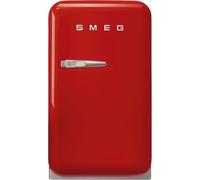 Smeg, FAB5RRD6 Réfrigérateur Minibar Vintage une Porte, 34L, Charnières à Droite, Froid Statique, 2 Clayettes Réglables, Porte-Bouteilles et Éclairage LED, H 72,5cm, Rouge