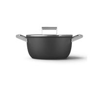Smeg - Faitout Noir Mat 24cm + Couvercle Csf2412blm