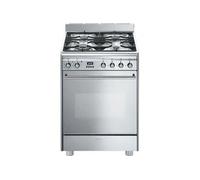 Smeg Cuisinière gaz GP61X9 - pose libre, auto-nettoyant, 60×60×86 cm - Inox
