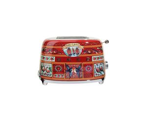 SMEG Grille-pain (2 tranches) Dolce Gabbana TSF01DG (Rouge/Décor) multicolore