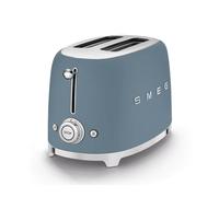 Smeg Grille-pain TSF01SBMEU 2 fentes 950 W 6 niveaux Décongélation et Bagel Bleu orage mat