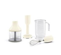 Smeg HBAC11CR Accessoires pour Mixeur Plongeant, crème : Carafe, Blol hachoir, Presse-purée, Fouet à fils