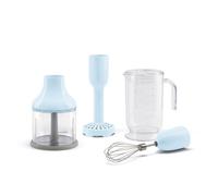 Smeg HBAC11PB Accessoires pour Mixeur Plongeant, bleu pastel : Carafe, Blol hachoir, Presse-purée, Fouet à fils