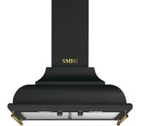 Smeg KC16AOE hotte Montée au mur Noir, Or 788 m³/h