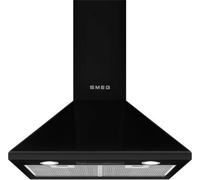 Smeg Hotte décorative murale KSED65NEE – 60 cm, noir brillant, extraction et recirculation