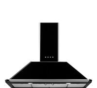 SMEG KT110BLE HOTTE DÉCORATIVE MURALE COULEUR NOIR ESTHÉTIQUE VICTORIA 110 CM