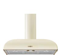 SMEG Hotte Murale Trapèze KS89POE 90CM 3 Vitesses' Crème Fouettée 3 Filtres Ce.a