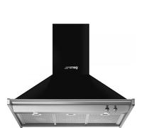Smeg Hotte à cheminée décorative KD90HNE 90 cm 3 vitesses CE.A+ Noir