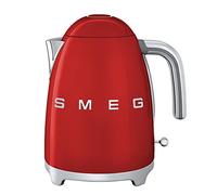Smeg KLF03 Bouilloire de 1,7 l, rouge laqué, 22,3 x 24,8 x 17,1 cm (largeur x hauteur x profondeur), résistance cachée, ouverture progressive