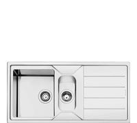 SMEG LDR102-2 Mira Évier de Cuisine, Stainless Steel