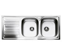 Évier Double cuve Smeg Rectangulaire 116 cm Universel Omni LYP116S Inox