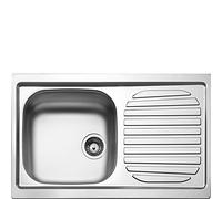 Smeg LYP791D Lavabo Encastré Égouttoir Droite 79cm en Acier Inoxydable