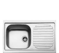 Smeg LYP791D Lavabo Encastré Égouttoir Droite 79cm en Acier Inoxydable