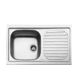 Smeg LYP791D Lavabo Encastré Égouttoir Droite 79cm en Acier Inoxydable