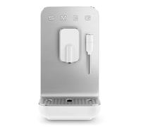 Smeg, Machine à Café Expresso Automatique BCC12WHMEU, Buse Vapeur, Broyeur à grain Intégré, Système Thermoblock, Réservoir 1,4 L, Bac Récupérateur Amovible, Dimensions Compactes, 1350W, Blanc