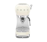 Smeg, Machine à Café Expresso Manuelle ECF02CREU, Système Thermoblock et Buse Vapeur, 4 Fonctions Expresso, Plateau Amovible, Porte Filtre, Réservoir d'Eau 1 L, Dimensions Compactes, 1350W, Crème