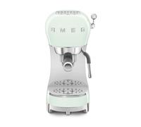 Smeg, Machine à Café Expresso Manuelle ECF02PGEU, Système Thermoblock et Buse Vapeur, 4 Fonctions Expresso, Plateau Amovible, Porte Filtre, Réservoir d'Eau 1 L, Dimensions Compactes, 1350W, Vert d'eau