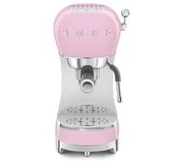 Smeg, Machine à Café Expresso Manuelle ECF02PKEU, Système Thermoblock et Buse Vapeur, 4 Fonctions Expresso, Plateau Amovible, Porte Filtre, Réservoir d'Eau 1 L, Dimensions Compactes, 1350W, Rose