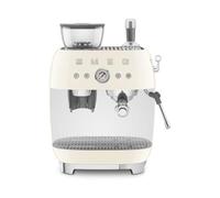 Machine Expresso Smeg Egf03creu Crème Années 50 Avec Moulin Intégré