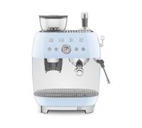 Smeg Machine à expresso EGF03PBEU – Broyeur intégré, Thermoblock, Buse vapeur, Bleu clair