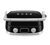 Smeg, MGF01BLEU, Gril Électrique Multifonction 3-en-1, Noir