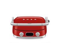 Smeg, MGF01RDEU, Gril Électrique Multifonction 3-en-1, Rouge | Fonction de Saisie (SEAR), 3 Modes de Cuisson, Programmes Prédéfinis pour Paninis, Gaufres et Burgers, 4 Plaques Incluses