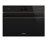 SMEG Micro ondes Combiné SO4602M1NR, Dolce Stil Novo, 40 litres Noir