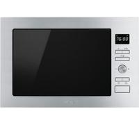 Smeg Micro-ondes gril encastrable FMI425X 900 W Inox / Verre noir