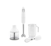 Mixeur plongeant avec accessoires Smeg Années 50 HBF03WHEU 700 W Blanc