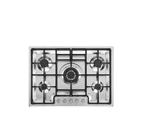 Smeg PGF75-4 plaque - plaques (Intégré, Gaz, Acier inoxydable, Rotatif, En haut devant, 72 cm)