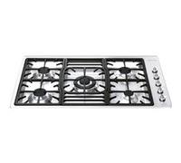 Smeg PGF95-4 - Table de cuisson au gaz - 5 plaques de cuisson - Niche - largeur : 84.7 cm - profondeur : 48.2 cm - acier inoxydable Acier inoxydable G