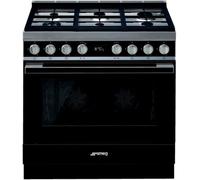Smeg CPF9GPBL four et cuisinière Electrique Gaz Noir
