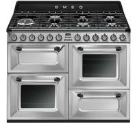 Smeg Piano de cuisson gaz TR4110X-1 110 cm Inox triple four pose libre auto-nettoyant