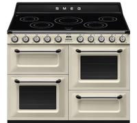 Smeg Cuisinière TR4110IP2 Victoria 110 cm 5 feux 3 fours Table induction Crème A