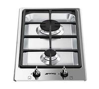 Smeg Plaque de cuisson à gaz PGF32G Inox 2 feux