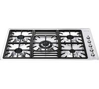 Smeg PGF95-4 - Table de cuisson au gaz - 5 plaques de cuisson - Niche - largeur : 84.7 cm - profondeur : 48.2 cm - acier inoxydable Acier inoxydable G