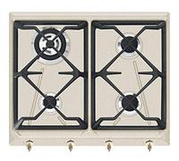 Smeg SRV864AVOGH2, Intégré, Cuisinière à gaz, Avoine, Fonte, 1100 W, Rond
