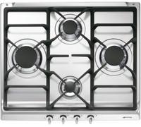 Smeg Table de cuisson au gaz S60GHS 4 plaques Niche 55×47,8 cm Acier inoxydable