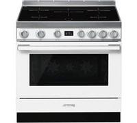 Smeg Portofino CPF9IPWH - Cuisinière - pose libre - largeur : 90 cm - profondeur : 60 cm - hauteur : 90 cm - avec système auto-nettoyant blanc Blanc G