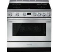 Smeg Portofino CPF9IPX - Cuisinière - pose libre - largeur : 90 cm - profondeur : 60 cm - hauteur : 90 cm - avec système auto-nettoyant acier inoxydable Acier inoxydable G