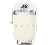 Smeg, Presse Agrumes Électrique CJF11CREU, Mise en Marche Automatique à Pression, Bec Anti-goutte et Cône Universel, Base Antidérapante, Range Cordon Intégré, 70W, Crème