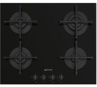 SMEG PV264B Cuisinière À Gaz 60CM Semi-Filo Design Haute Qualité Verre Noir