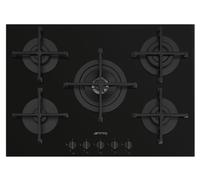 Smeg Table de cuisson PV275B 70/75 cm 5 brûleurs Verre noir