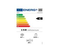 Smeg ''Refrigerateur Combine - 331 L dont 234 L refrigerateur 97 L congelateur **** - eclairage 2 bandeaux LEDs - Froid brasse refrigerateur et congelateur ventile total (2 circuits de refroidissement