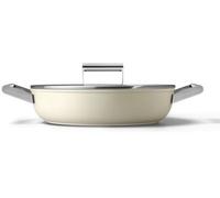 Smeg - Sauteuse 28cm Céramique Crème Avec Couvercle